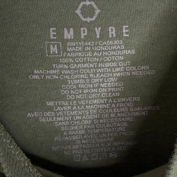 Empyre Graphic T-Shirt Olive Green Short Sleeve, M - Picture 7 of 7